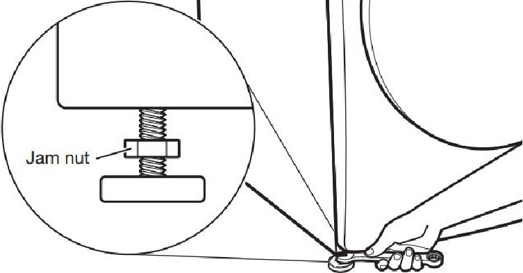 Adjust leveling feet