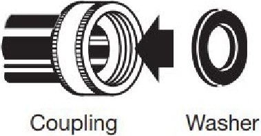 Insert new flat washers
