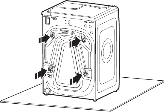 Locate transport bolts
