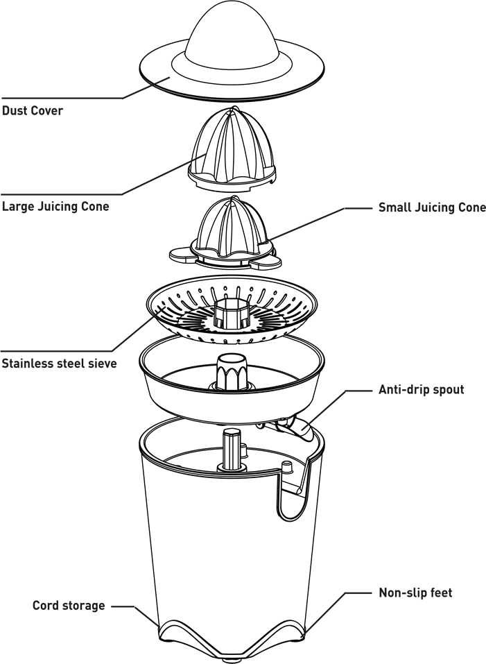 Sunbeam JEM1000SS Citrus Press Manual ManualsLib