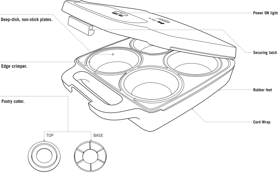 Sunbeam Pie Magic PM4800 Deep Fill Pie Maker Manual ManualsLib