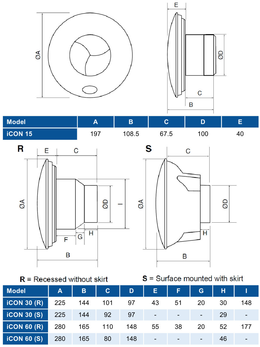 Airflow ICON Series 30 / 60 / 15 230V Fan Installation Manual