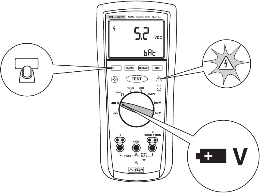 thumbnail image 2 of Fluke 1507 Insulation Resistance Tester - Calibrations 2 of 11