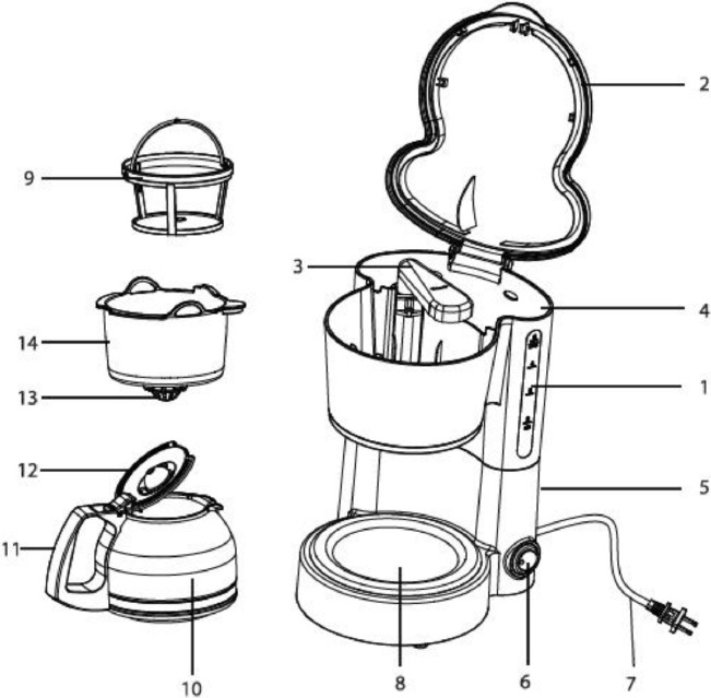 Elite Cuisine 5-Cup Coffee Maker with Pause and Serve - 9154081