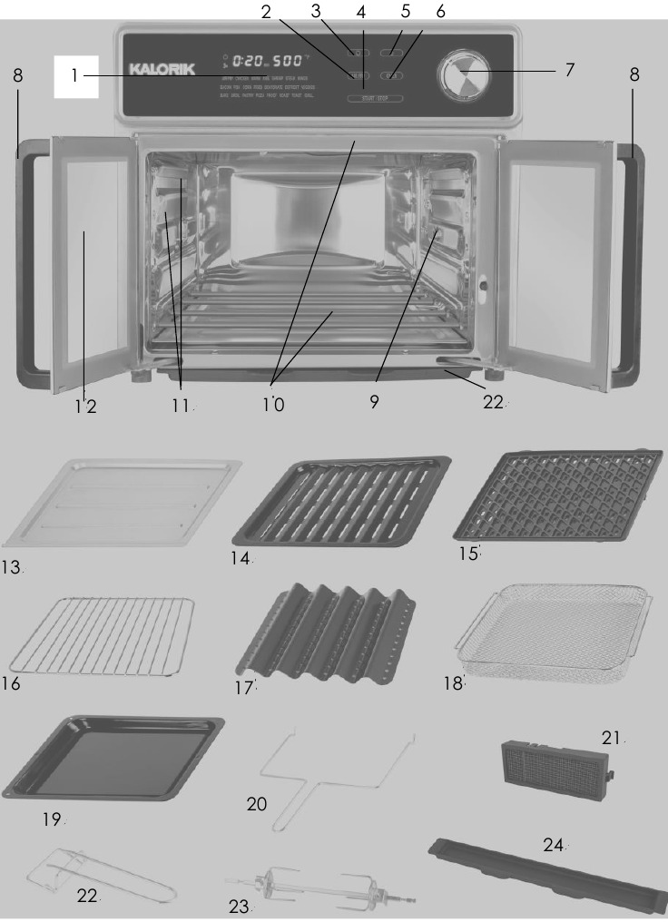 Kalorik MAXX AFO 51041 SS Air Fryer Oven Manual ManualsLib