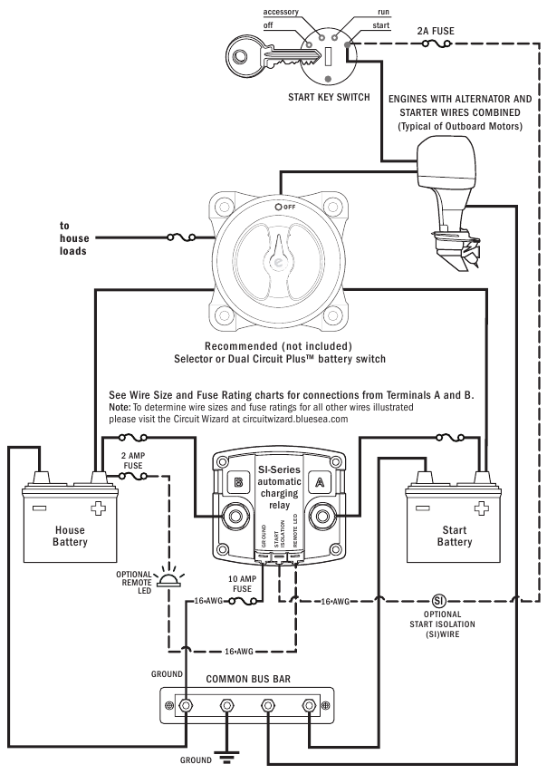 Blue Sea Systems SI Series 7610 - Automatic Charging Relay Installation ...