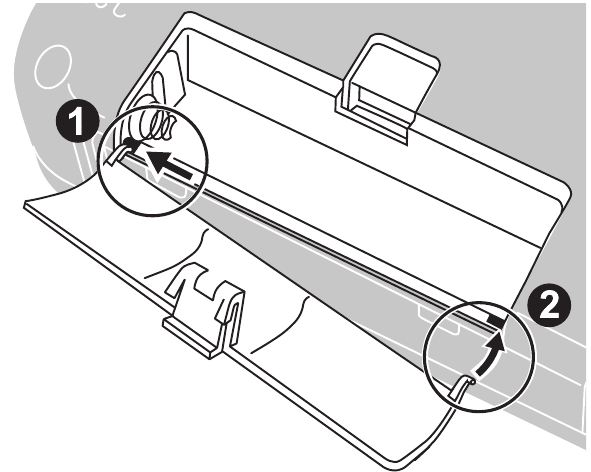  Inserting the protrusions on a battery lid
