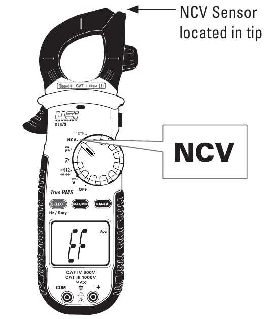 UEi Test Instruments DL479 AC 600A TRMS HVAC/R Clamp Meter Manual