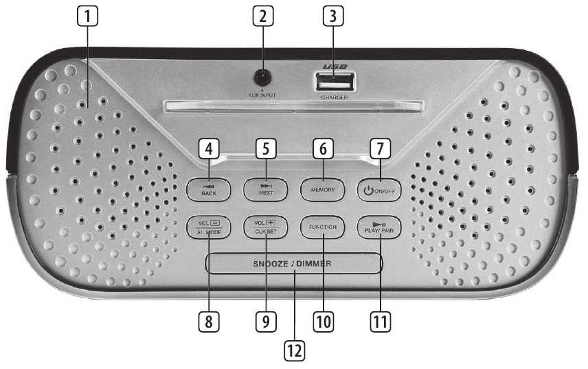 AudioSonic CL1463 Bluetooth Clock Radio Manual ManualsLib