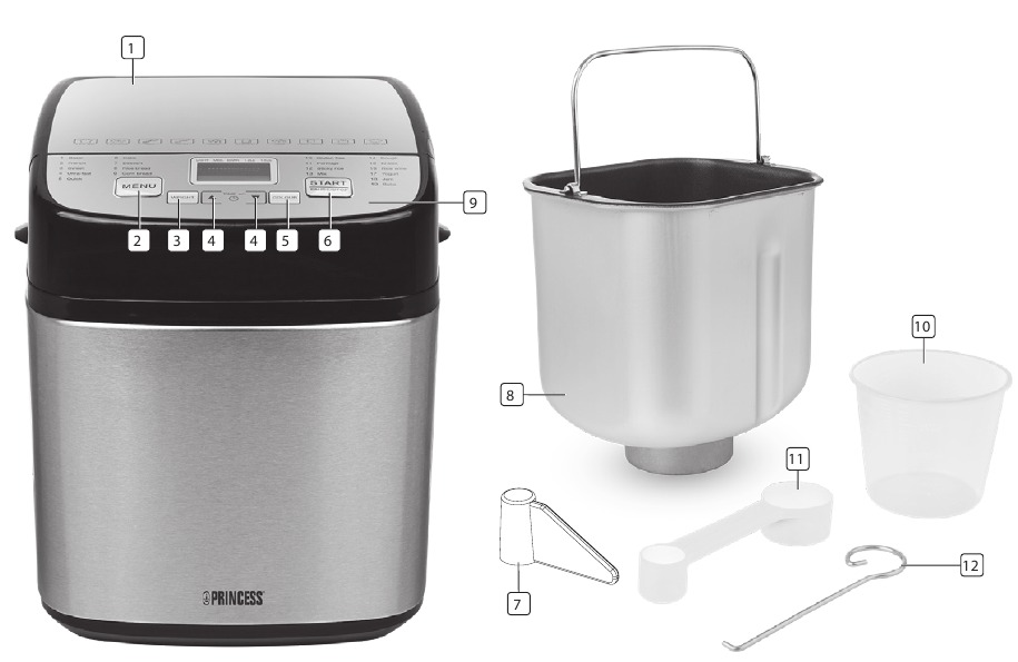 Princess Bread Maker 01.152008.01.750 Manual ManualsLib