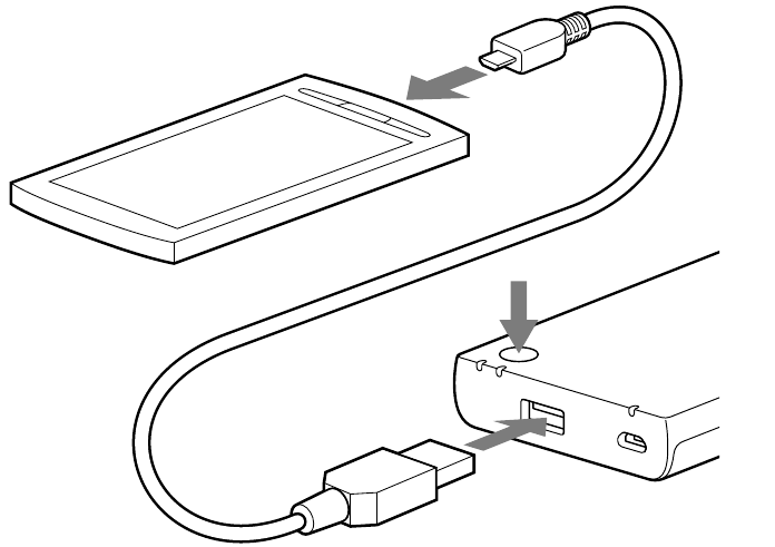 Charging with USB cable