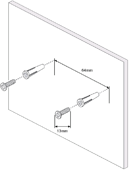 Using the wall-mount option - Step 1