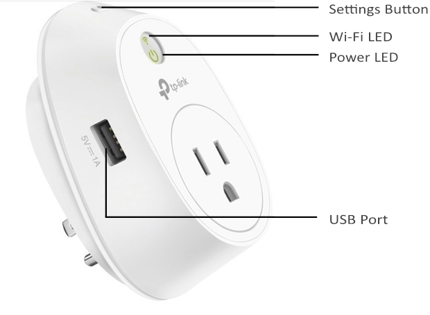 TP-LINK HS110 V2 Smart Plug with USB Charging Port, Wi-Fi Enabled, Control  Your Electronics from Anywhere, Energy Monitoring, Compatible with Google  Home and  Echo Alexa 