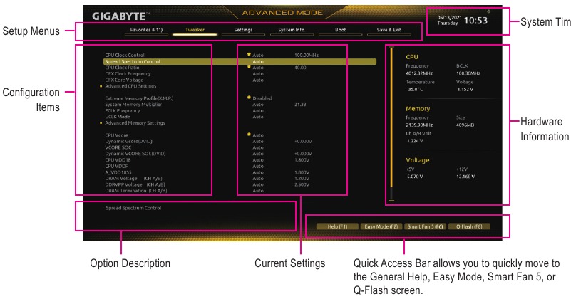 Gigabyte B550 UD AC - AM4 ATX Motherboard Manual Rev. 1201 | ManualsLib