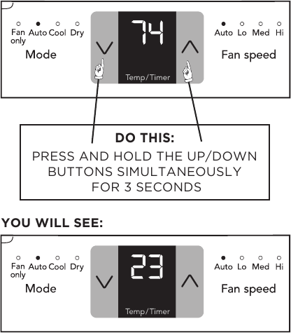 TO CHANGE TEMPERATURE DISPLAY