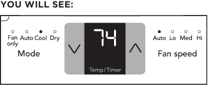 TO CHANGE TEMPERATURE SETTING - Step 2