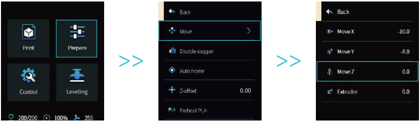 Auxiliary levelling - Step 3