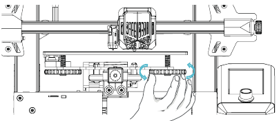 Auxiliary levelling - Step 6 - Adjust bottom knob
