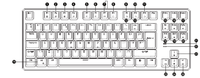 Tecware PHANTOM RGB - Backlit Mechanical Keyboard Manual | ManualsLib