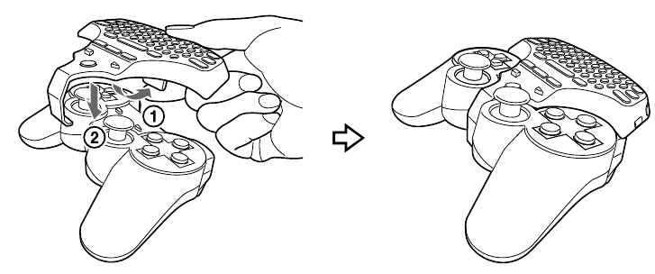 Attaching the wireless keypad to a wireless controller