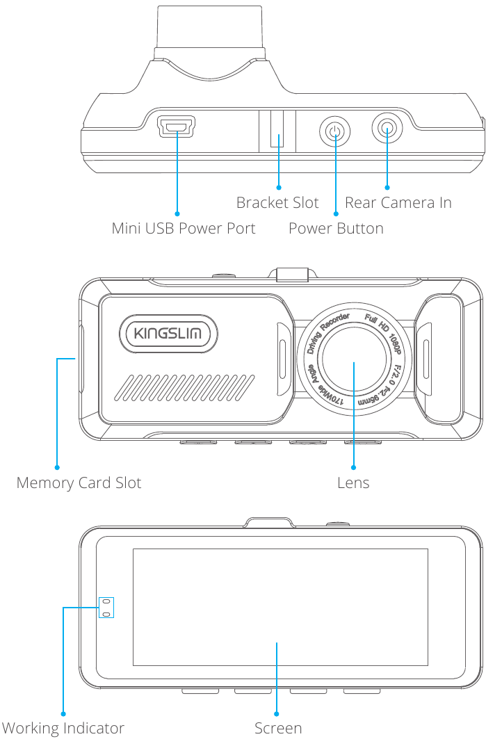 KingSlim D1 Dual Dash Cam Manual ManualsLib