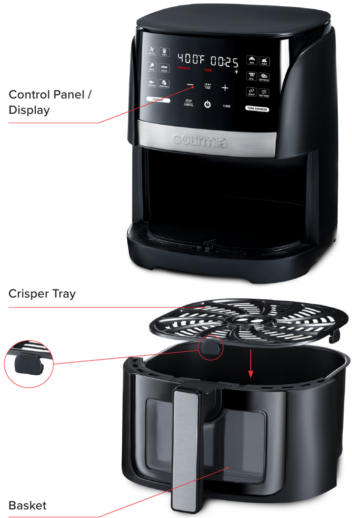 Gourmia GAF616 - 6 QT Digital Window Air Fryer Manual | ManualsLib