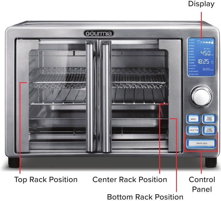 Gourmia GTF7520 French Door Digital Air Fryer Oven Manual ManualsLib