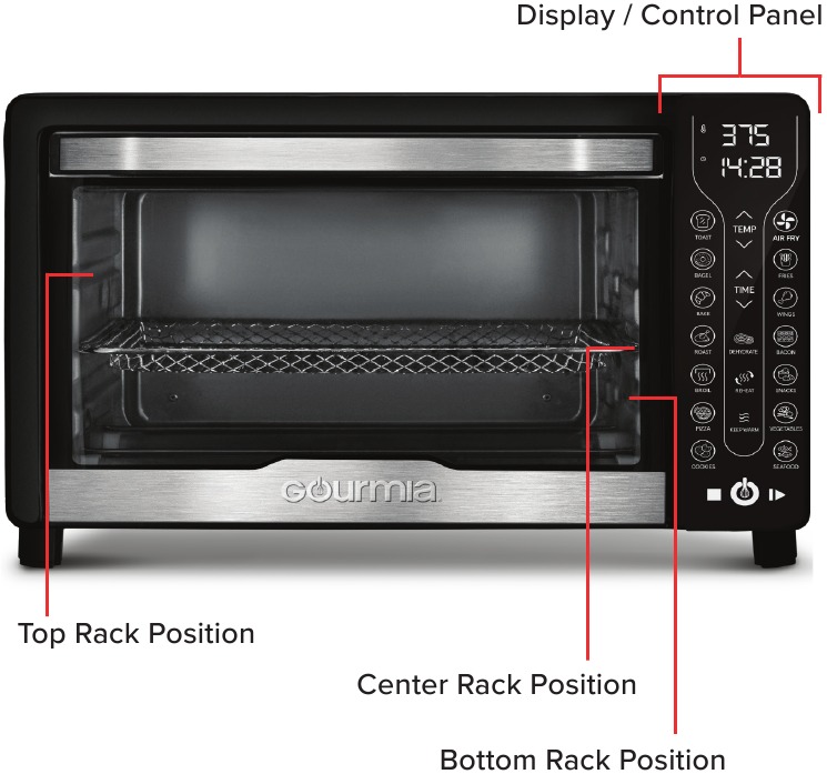 Gourmia GTF7450 DIGITAL AIR FRYER OVEN MANUAL ManualsLib