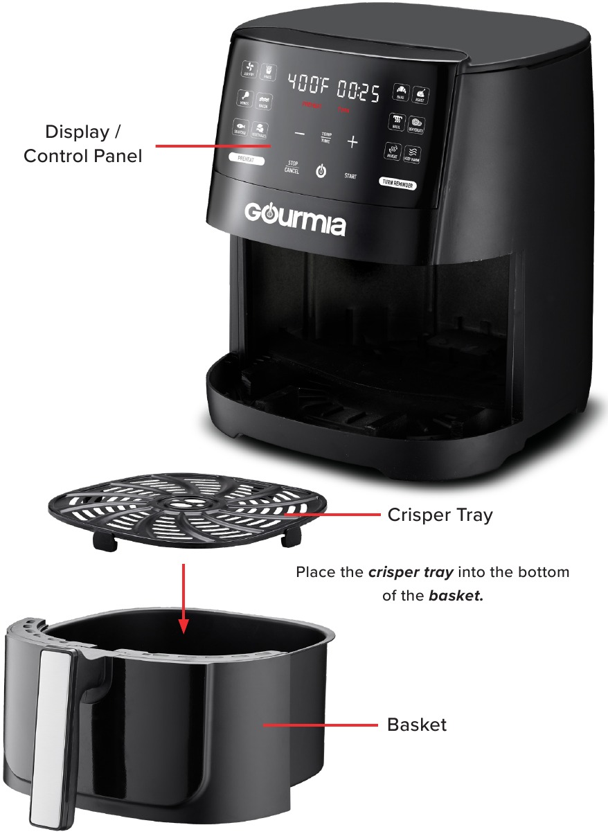 Air Fryers, Gourmia GAF1230 14-Quart Digital All-in-One Air Fryer