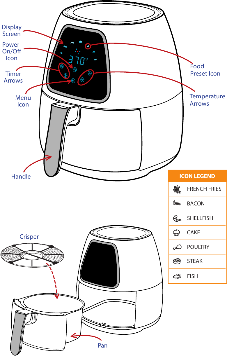 Gourmia GAF318 Air Fryer Manual ManualsLib