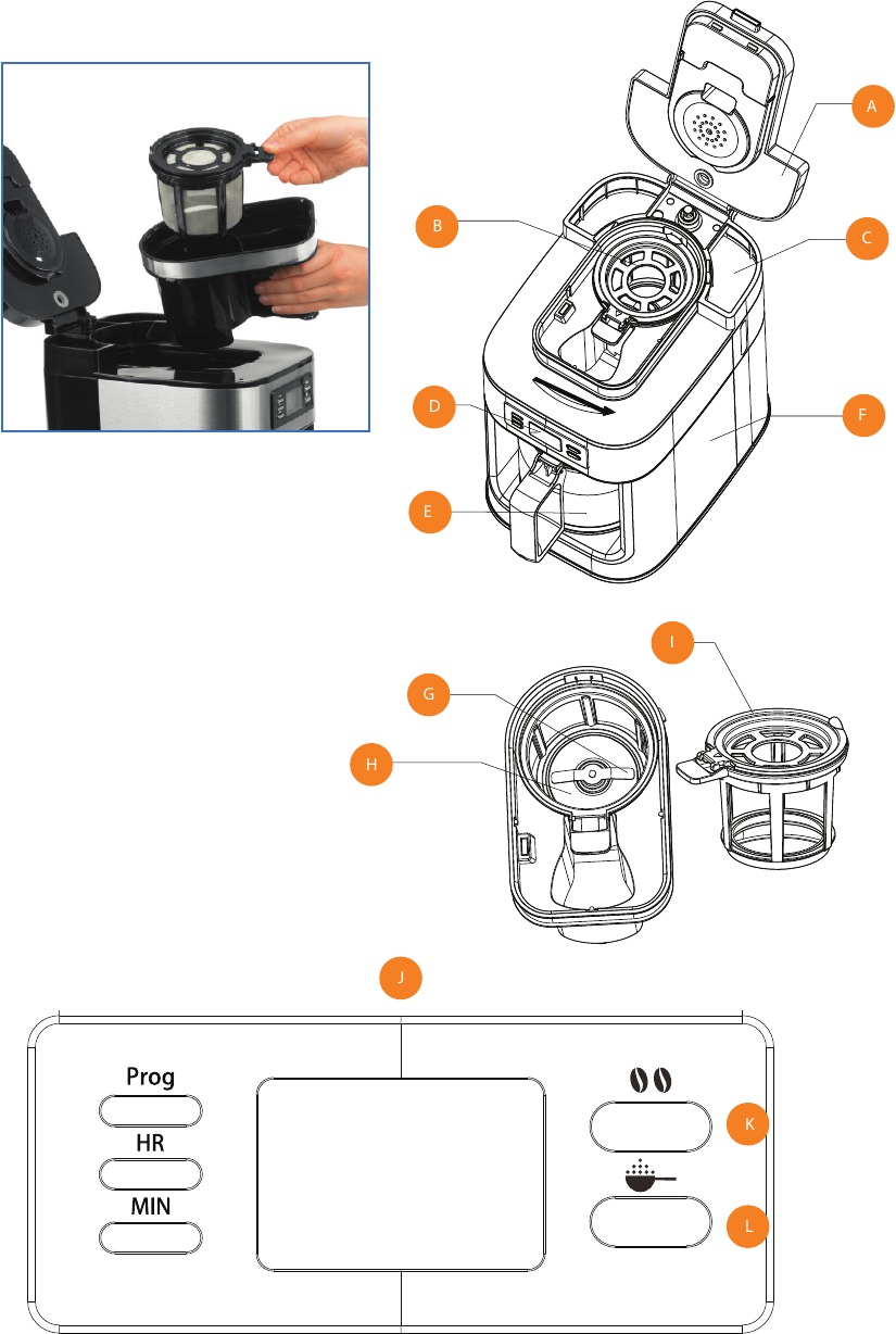 Gourmia GCM4700 COFFEE MAKER WITH GRINDER MANUAL ManualsLib