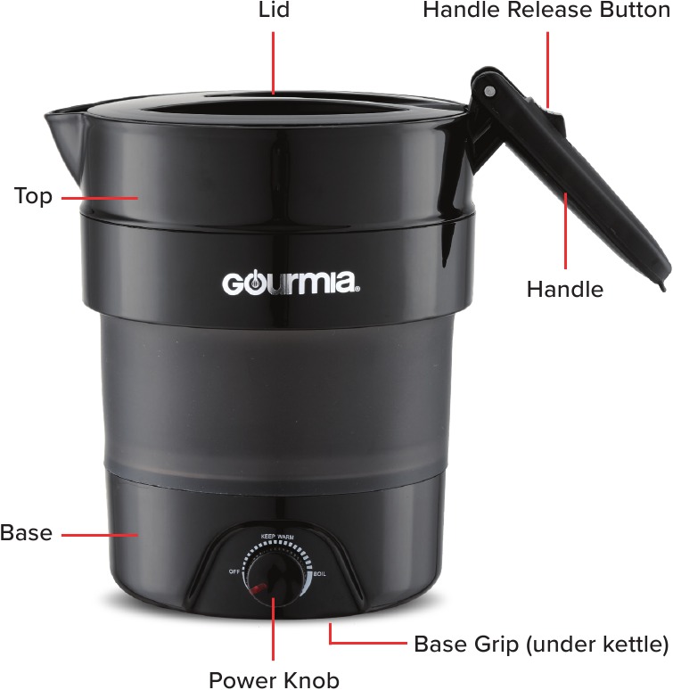 Gourmia GK378 Collapsible Travel Kettle Manual ManualsLib