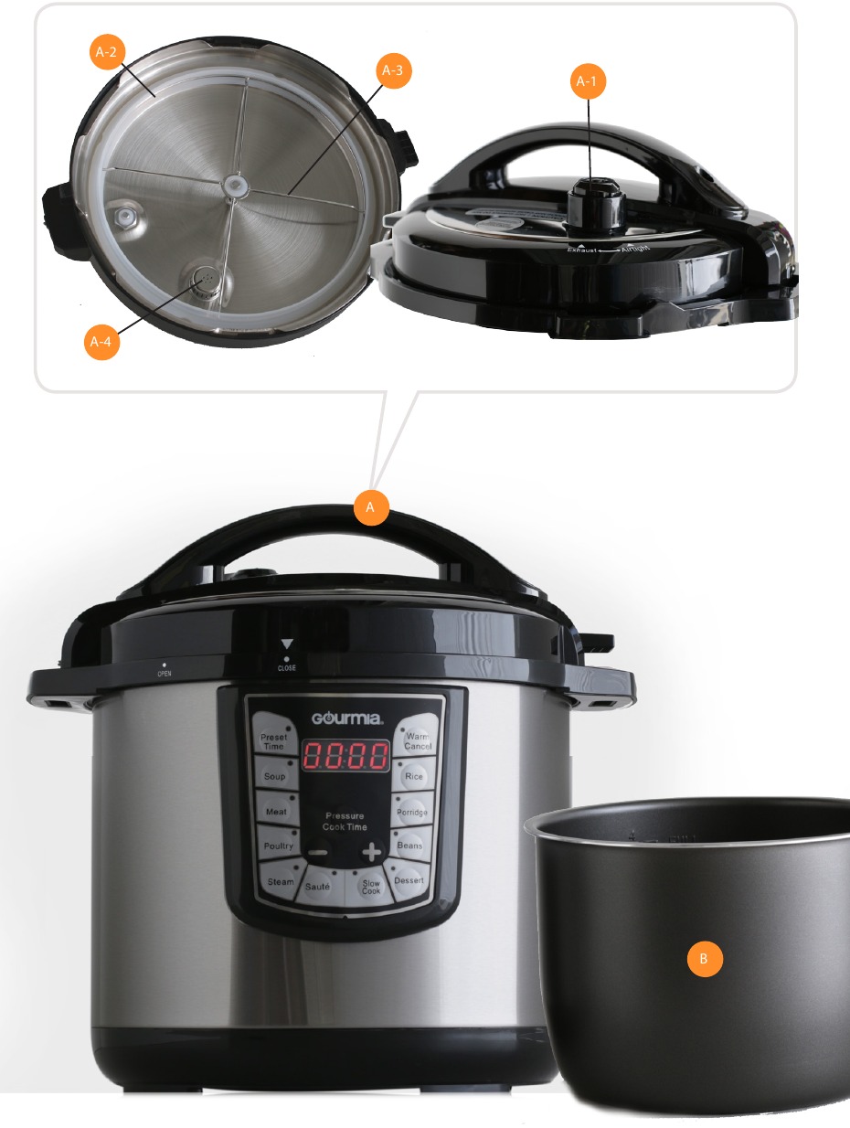 Gourmia GPC800 8 QT. Electric Digital Multipurpose Pressure Cooker Manual & Recipes ManualsLib
