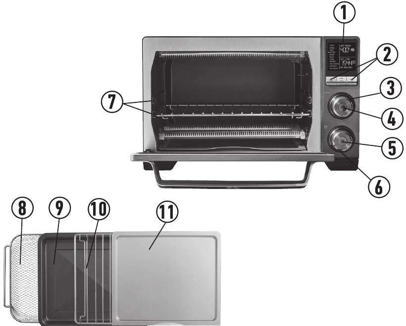 Calphalon TSCLTRDG1AF, TSCLTRDG2AF PERFORMANCE AIR FRY COUNTERTOP
