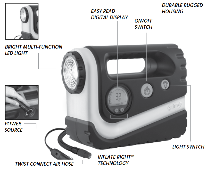 Slime 40047 Rugged Digital Tire Inflator Manual ManualsLib