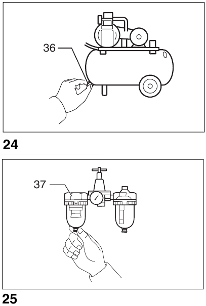 Maintenance of compressor, air set and air hose