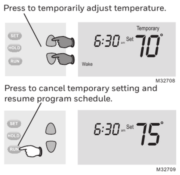 Program schedule override - Temporary