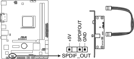 Digital audio connector (4-1 pin SPDIF_OUT)
