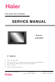 Haier HTVF20R72 Service Manual