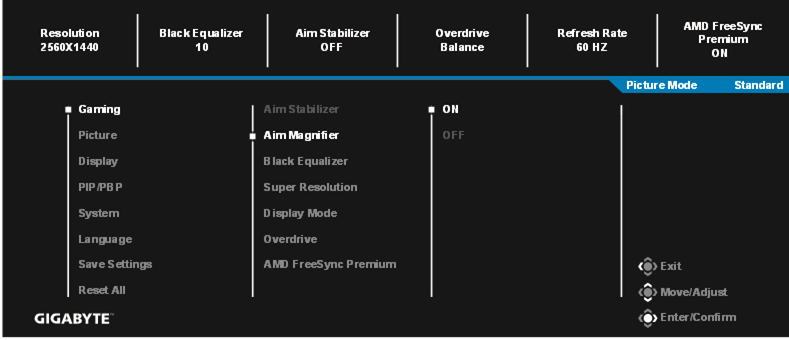 Configure the Device Settings - Gaming