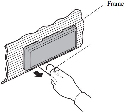 Removing the Unit from DIN Front-mount - Step 1