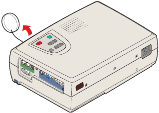 Turning on the unit - Step 1 - Remove lens cover