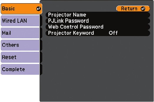 Project over a wired network - Step 2