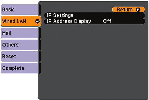 Project over a wired network - Step 3