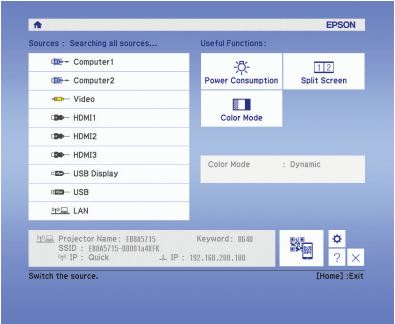 Turning on your equipment - Step 3