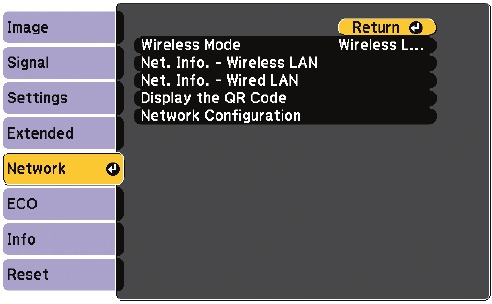 Wired network configuration - Step 1