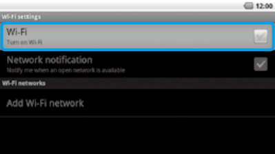 Connecting to the Internet - Step 3 - Select WiFi