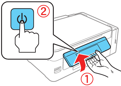 Fill ink tanks - Step 8 - Raise the control panel