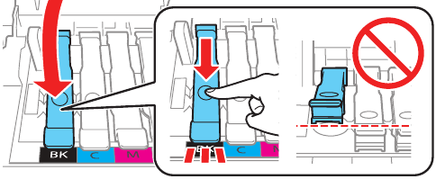 Filling ink tanks - Step 4 - Close ink tank cap