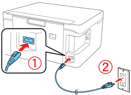 Filling ink tanks - Step 6 - Connect a power cord